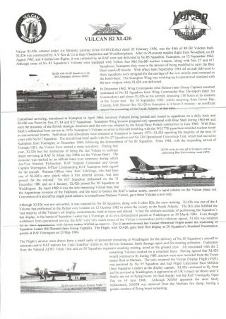 1996 AVRO Vulcan B2 - XL426 Delivery to Southend Airport - signed Beavis,  2 others 4