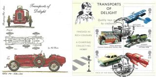 Gb 2003 Transports Of Delight Mini Sheet 4d Post Fdc With Steam Train Postmark
