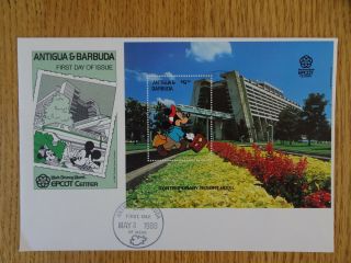 Walt Disney Railway Stamp First Day Cover From Antigua & Barbuda Dated 1988