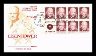 Dr Jim Stamps Us Eisenhower Booklet Pane First Day Cover Casa Grande