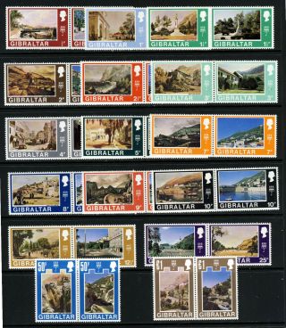 Gibraltar Qe Ii 1971 The Complete First Decimal Pairs Set Sg 255 To Sg 286
