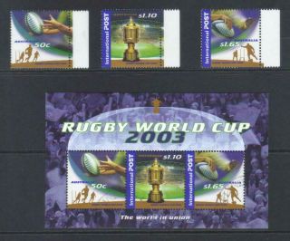 Australia 2003 Rugby World Cup Mh Set Of 3 & M/s