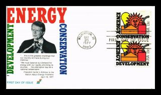 Dr Jim Stamps Us Energy President Carter Fdc Spectrum Combo Cover