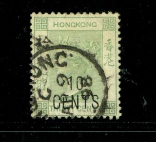 (hkpnc) Hong Kong 1898 Qv 10c/30c Vfu Hk Cds
