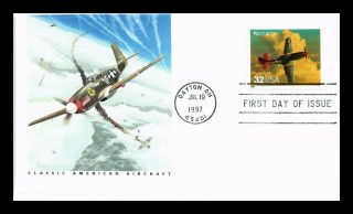 Us Cover P - 51 Mustang Classic American Aircraft Fdc Fleetwood Cachet