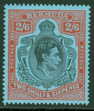 Sg 117b Bermuda 1938 - 53.  2/6.  Fine Unmounted Cat £22