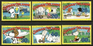Cayman Islands 2002 Peanuts Set Of 6 Unhinged