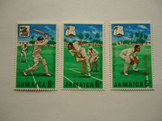 Jamaica 1968 Sg267 - 269 6d Mnh Mcc West Indies Tour Cricket Bowing Batting Keepin