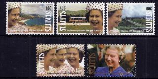 St.  Kitts 1992 40th Anniversary Of Accession Set Fine Fresh Mnh