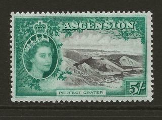 Ascension 1956 Qeii Sg68 5s Black And Blue Green Fine Lightly Hinged C/ - £42