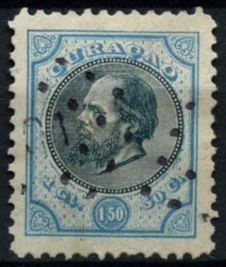 Curacao 1873 - 1889 Sg 29,  1g50 Indigo & Pale Blue D43770