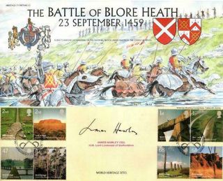 Benham Battle Of Blore Heath Fdc 21 - 4 - 05 Sgnd James Hawley F1