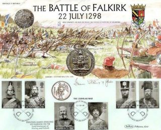 Benham Battle Of Falkirk Crimean War Fdc 12 - 10 - 04 Sgnd Col James Stirling F1