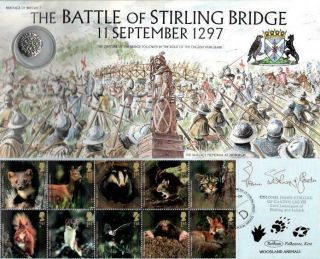 Benham Battle Of Stirling Bridge Fdc 16 - 8 - 04 Sgnd Col James Stirling F1