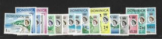 1968 Dominica: Associated Statehood Set To $5 Sg214 - 231 Unmounted