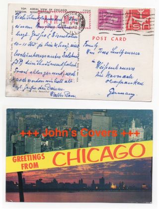 1962 Usa Cover Chicago To Weissenbrunn Germany Postcard