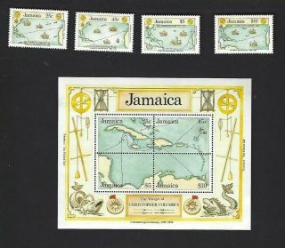 Jamaica Sc 741 - 4 745 Sheet (1990) Complete Mnh