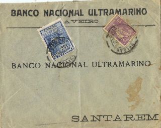 Portugal - 1926 Cover 80 C.  Ceres,  15 C.  MarquÊs De Pombal.  Perfin Stamp