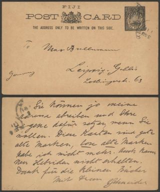 Fiji - Postal Stationery To Leipzig Germany 28687/6