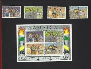 Jamaica Sc 694 - 7 697a Sheet (1988) Complete Mnh