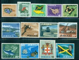 Jamaica 306 - 18 Sg307 - 19 Mh 1970 Decimal Defin Set Of 13 Cat$18