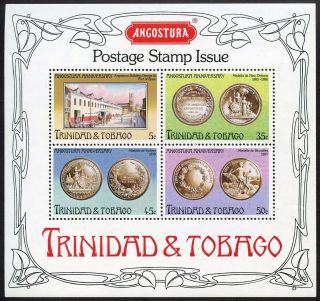 Trinidad & Tabago Angustura Postage Stamp Issue Minisheet Mnh [2169]