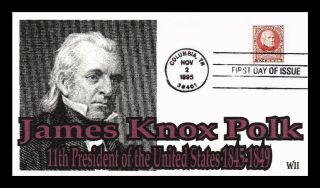 Dr Jim Stamps Us James Knox Polk President 32c First Day Cover