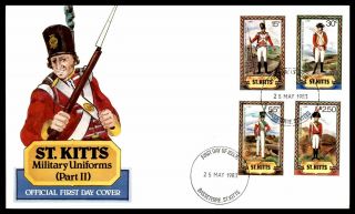 Mayfairstamps St.  Kitts 1983 Military Uniforms Part Ii First Day Cover Wwb67479