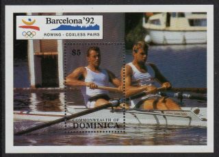 Dominica 1990 Olympics Min.  Sheet Fine Fresh Mnh