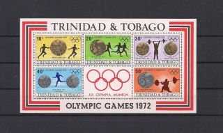 Trinidad & Tobago 1972 Olympic Games Min Sheet V / Fine Mnh