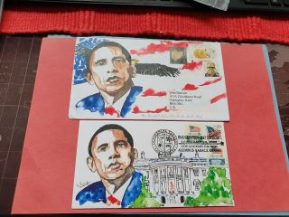 Usa Jan 20 2009 - Barack Obama - Limited Edition Hand Coloured First Day Cover