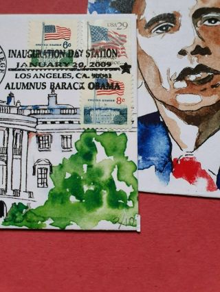 USA JAN 20 2009 - BARACK OBAMA - LIMITED EDITION HAND COLOURED FIRST DAY COVER 2