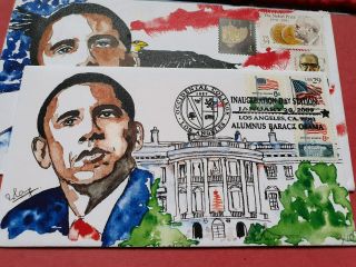 USA JAN 20 2009 - BARACK OBAMA - LIMITED EDITION HAND COLOURED FIRST DAY COVER 3