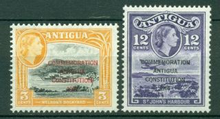 Antigua Scott 125 - 126 Mnh Ovpt Antigua Constitution $$