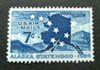 Us - 1959 - Alaska Statehood 7c Airmail - Mnh
