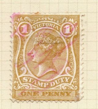 Victoria 1890s Qv Early Issue Fine 1d.  Nw - 13283