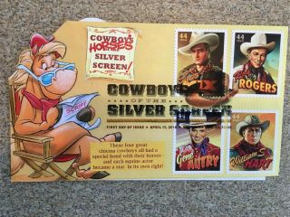 Dave Bennett Cachet Cowboys Of The Silver Screen,  Pop - Up Cachet,  Fdc