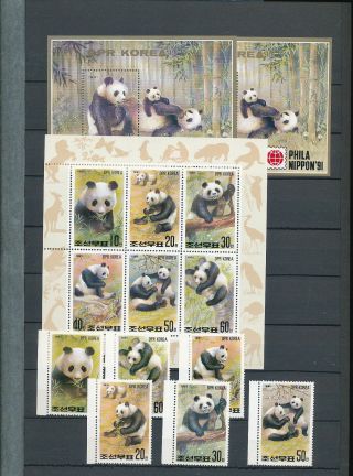 Asia Bears Monkeys Wildlife Mnh,  Sheets (ad 183