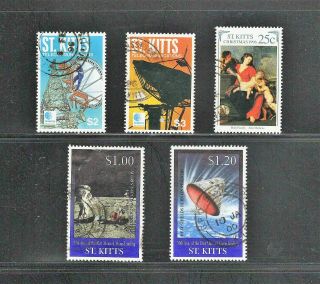 St Kitts - - 5 Diff Commemoratives From 1995 - 99 - - Cv $7.  95