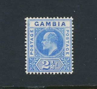 Gambia 1904 - 6,  2½ Bright Blue & Ultra Vf Mlh Sg 60a Cat£25 (see Below)
