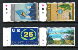 St Lucia Mnh 2004 Sg1298 - 1301 25th Anv Of Independence
