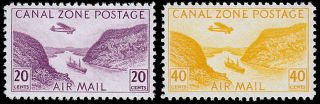 Canal Zone Scott C11,  C13 (1931 - 49) Nh Vf Cv $5.  50 C