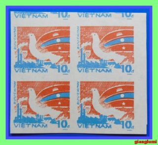 Vietnam Imperf For Peace 10d Block 4 Mnh Ngai
