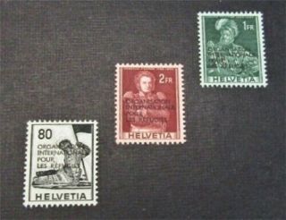 Nystamps Switzerland Stamp 6q6 - 6q8 Og H $33