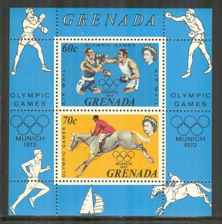 Grenada C22,  1972 Olympic Games - Munich West Germany,  Air Post Ss2 Nh