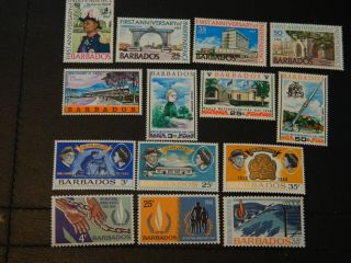 Barbados Stamps Sg 367/70 Mnh Set 4 1967,  Sg 371/80 Mnh 1968 3sets Of 3,  Single.