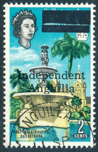 Scott 3/sg 3,  2c 1967 Independent Anguilla Overprint,  F - Vf Fresh