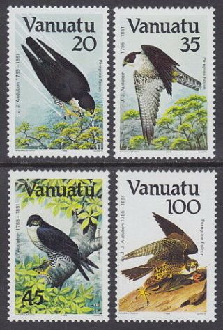 Vanuatu - 1985 Birth Bicentenary Of John J Audubon (4v) - Um / Mnh
