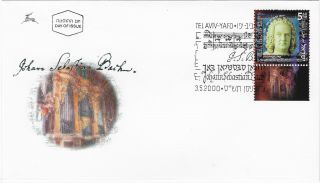 Israel 2000 Johann Sebastian Bach Fdc Cover Special Postmark Music,  Leaflet