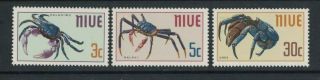 1970 Niue Crabs Sg 151/3 Set 3 Muh